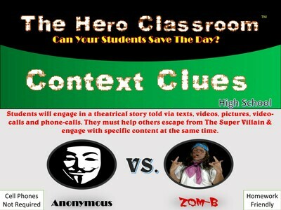 Context Clues (High School) Hero Classroom (1 Teacher License)
