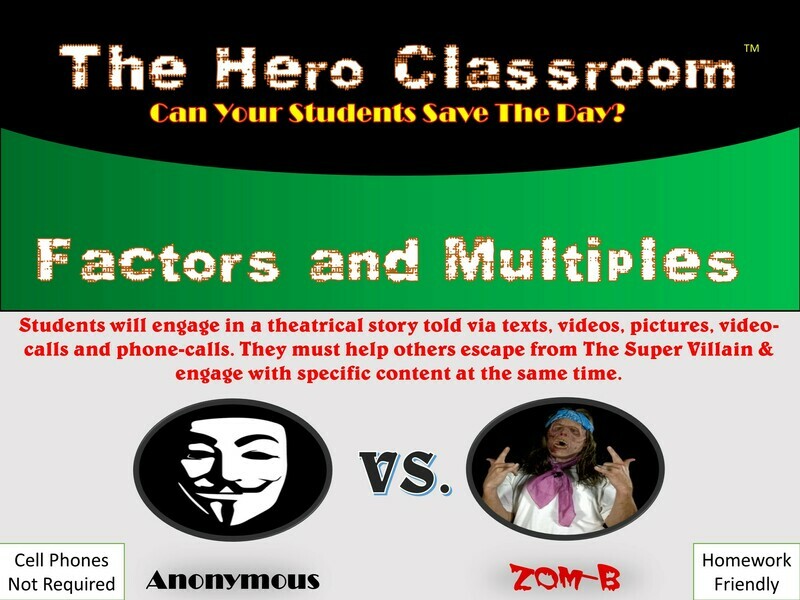 Factors and Multiples Hero Classroom (1 Teacher License)