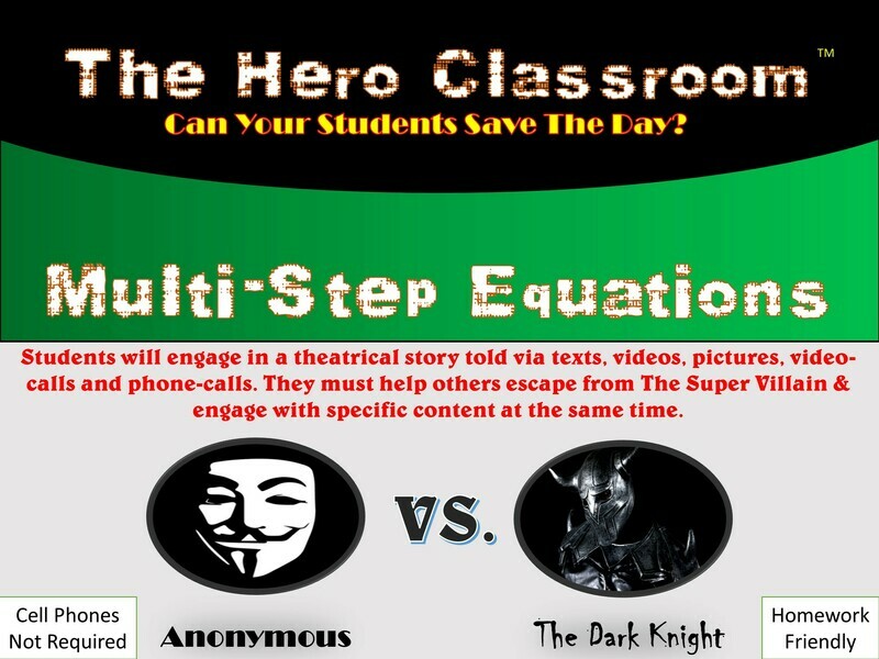 Algebra: Multi-Step Equations Hero Classroom (1 Teacher License)