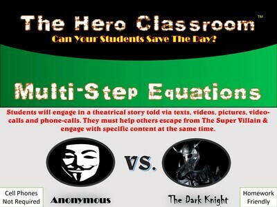 Algebra: Multi-Step Equations Hero Classroom (1 Teacher License)