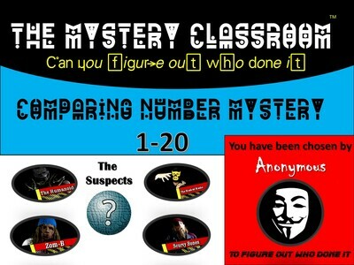 Comparing Numbers (1-20) Mystery  (1 Teacher License)