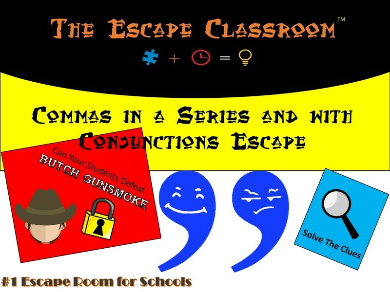 Commas in a Series and with Conjunctions Escape  (1 Teacher License)