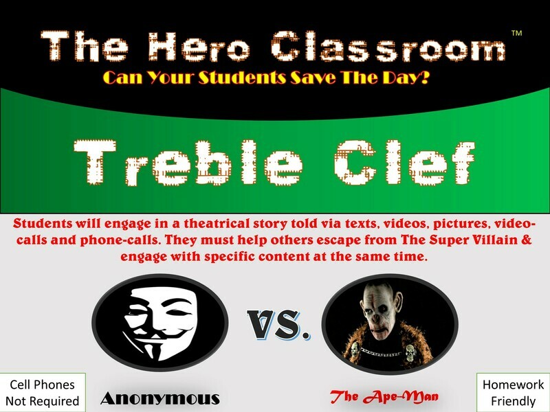 Music: Treble Clef Hero Classroom (1 Teacher License)
