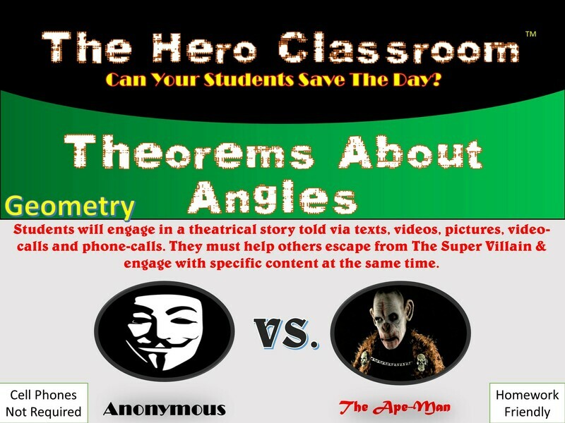 Geometry: Theorems about Angles Hero Classroom (1 Teacher License)