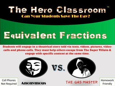 Equivalent Fractions Hero Classroom (1 Teacher License)