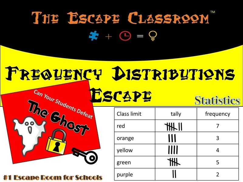 Statistics : Frequency Distributions Escape  (1 Teacher License)