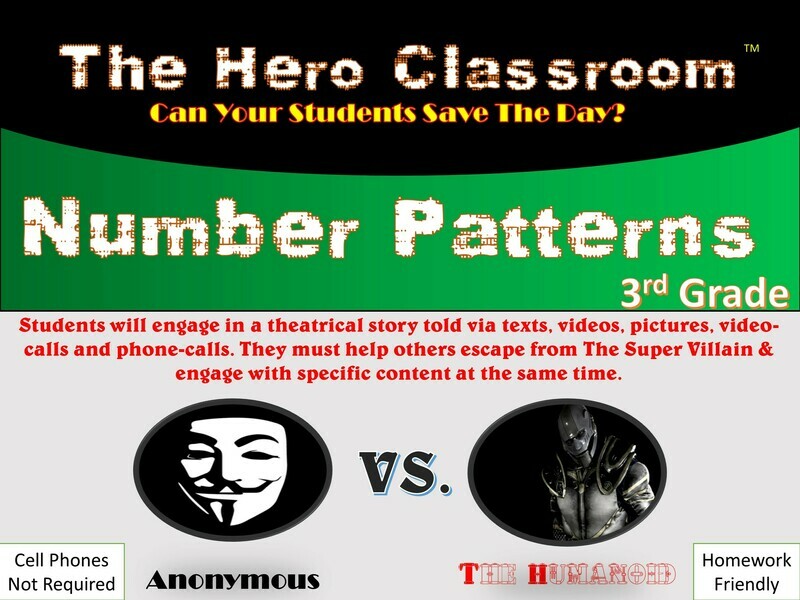 Numbers Patterns (3rd grade) Hero Classroom (1 Teacher License)