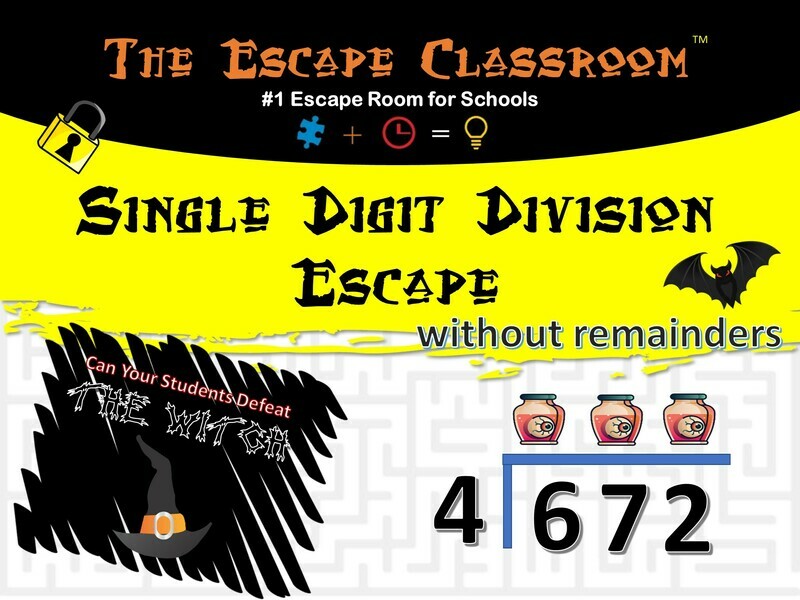 Single Digit Division - without remainders  (1 person / classroom)