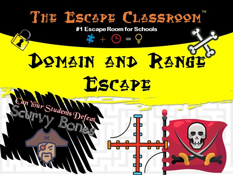 Algebra 1: Domain and Range  Escape  (1 Teacher License)