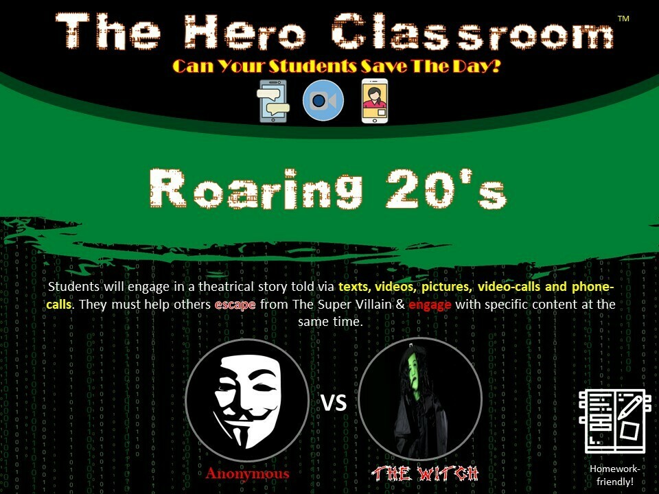 Roaring 20s Hero Classroom (1 Teacher License)