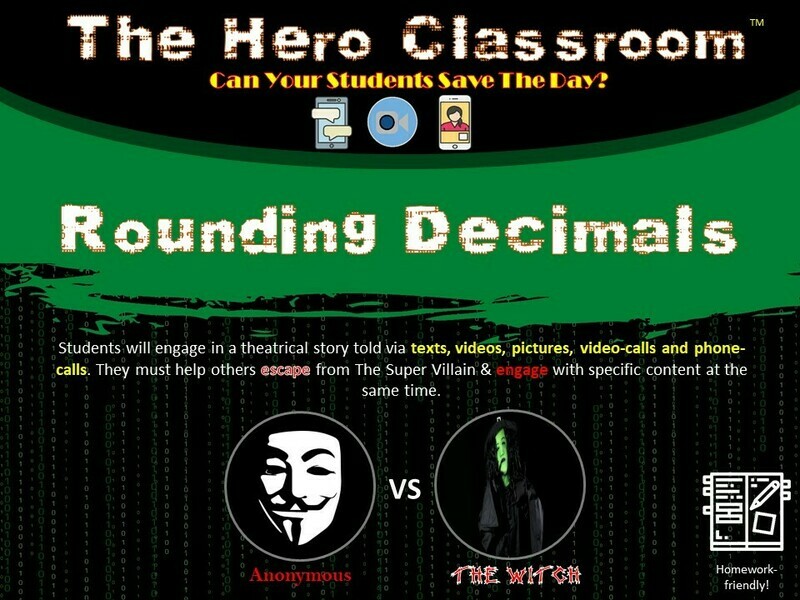 Rounding Decimals Hero Classroom (1 Teacher License)