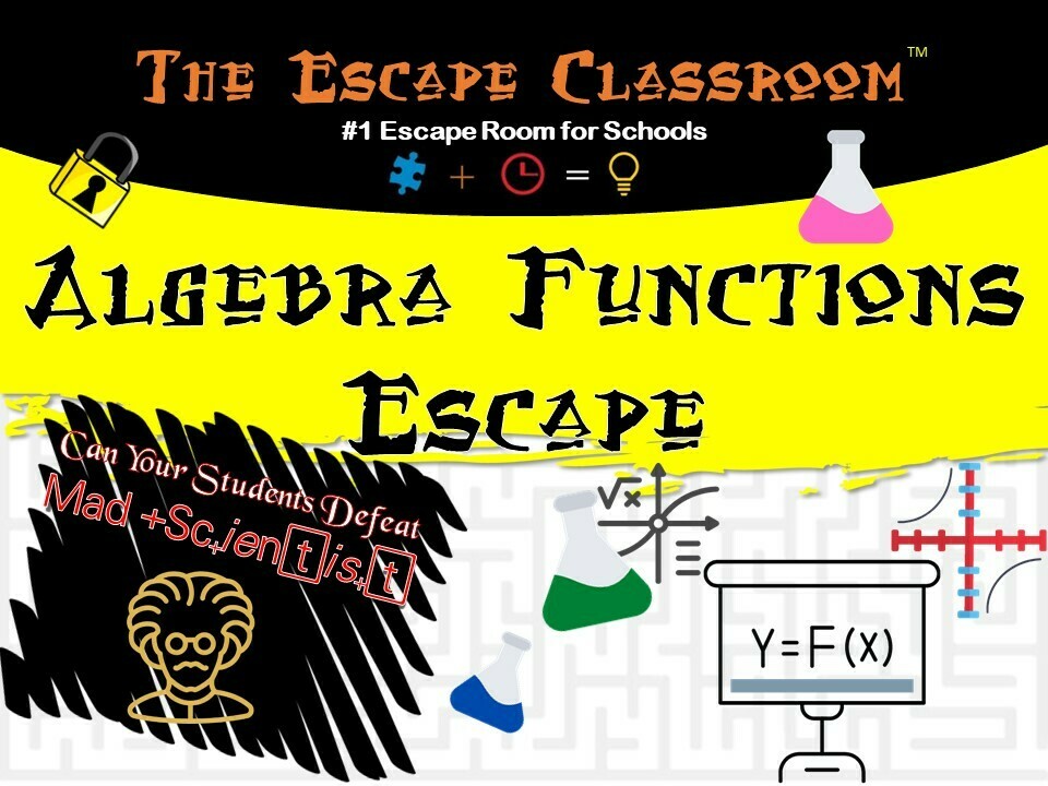 Algebra 1: Functions Escape  (1 Teacher License)