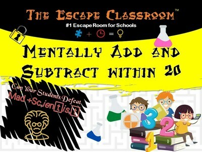 Mentally Add and Subtract within 20 Escape (1 Teacher License)