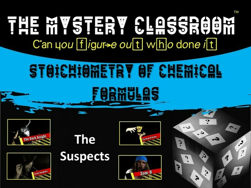 Chemistry: Moles - Stoichiometry of Chemical Formulas Mystery  (1 Teacher License)