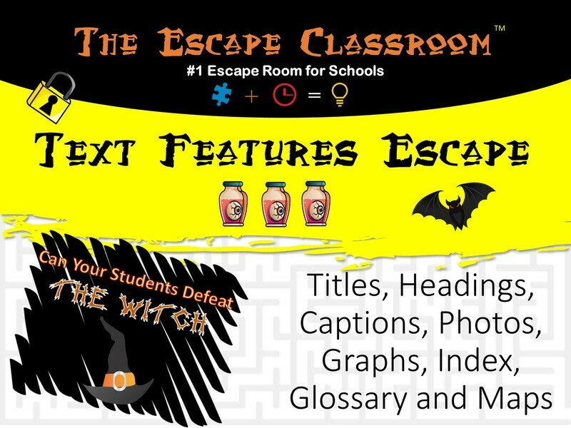 Text Features Escape (1 Teacher License)