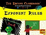 Algebra 1: Exponent Rules Escape (1 Teacher License)