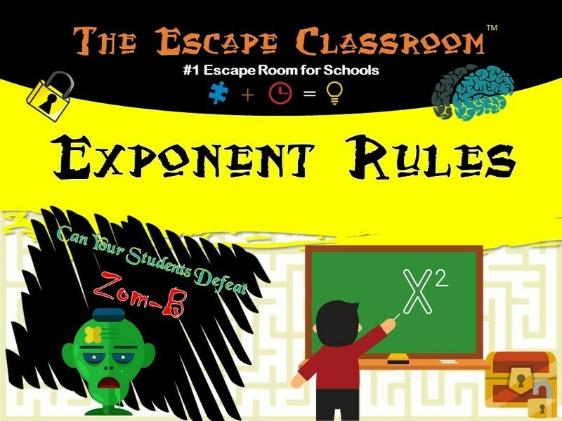 Algebra 1: Exponent Rules Escape (1 Teacher License)