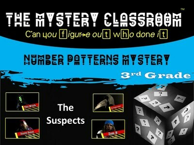 Number Patterns (3rd Grade) Mystery (1 Teacher License)