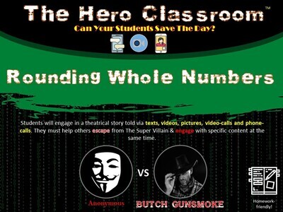 Rounding Whole Numbers Hero Classroom (1 Teacher License)