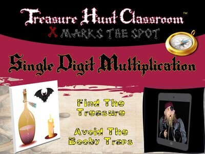 Single Digit Multiplication Treasure Hunt (1 Teacher License)