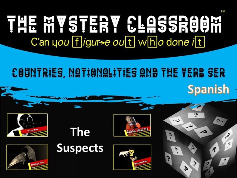 Spanish: Countries, Nationalities and the verb SER Mystery (1 Teacher License)