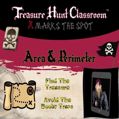 Area &amp; Perimeter - Treasure Hunt (1 Teacher License)