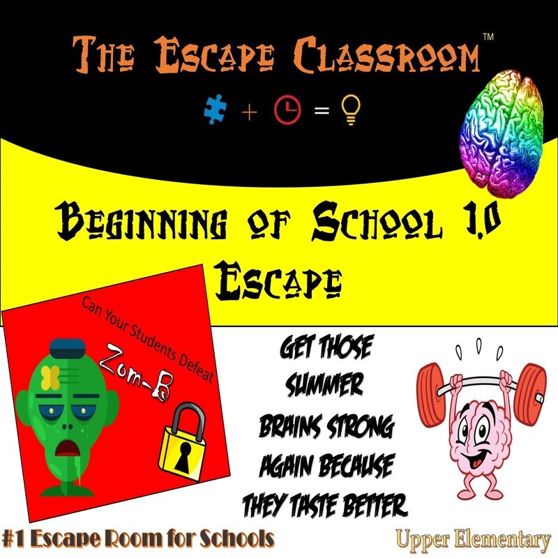 Beginning of School 1.0  Escape  - Upper Elementary (1 Teacher License)