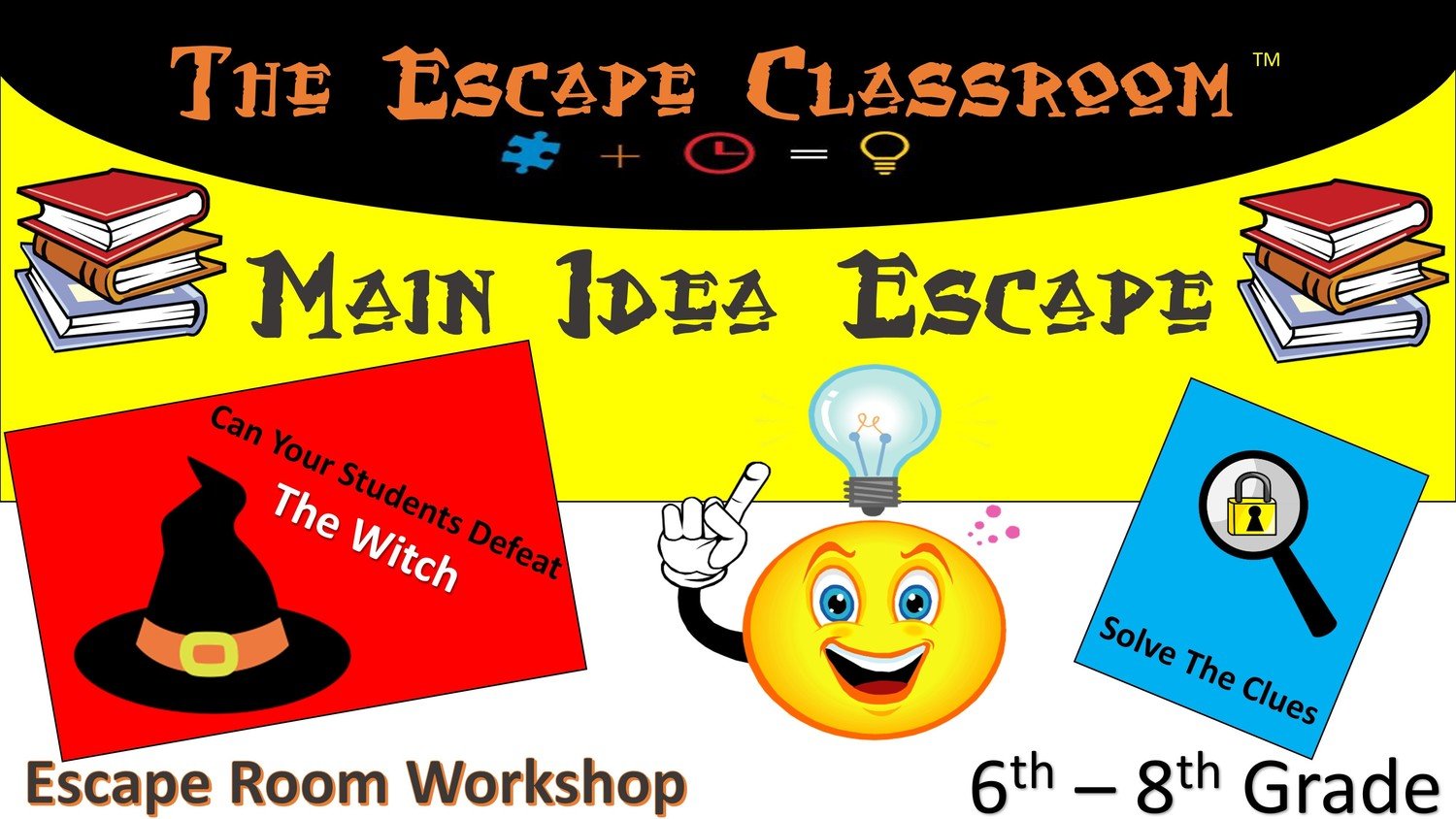 Main Idea Escape - 6-8 Grade  (1 Teacher License)