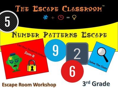 Number Patterns Escape - 3rd Grade  (1 Teacher License)