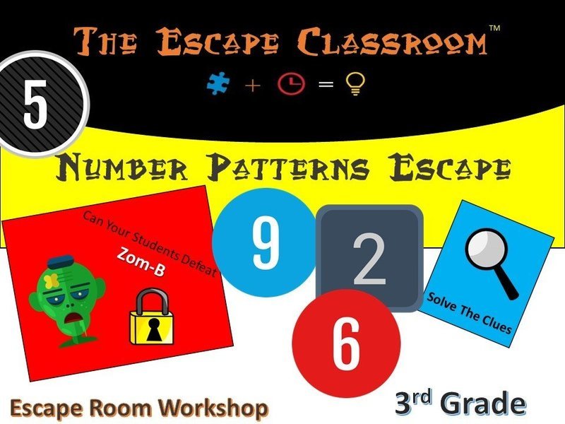 Number Patterns Escape - 3rd Grade  (1 Teacher License)