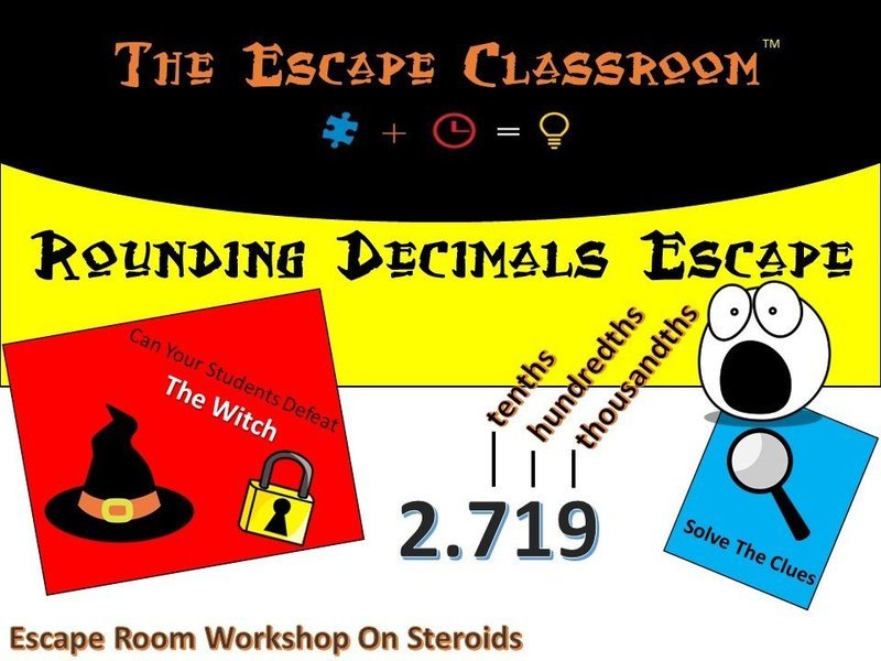 Rounding Decimals Escape  (1 Teacher License)