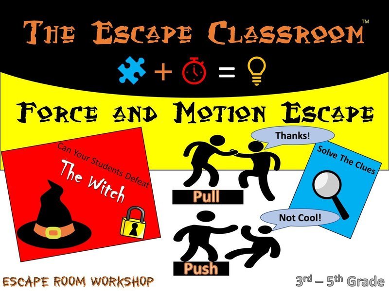 Force and Motion Escape - 3-5 Grade (1 Teacher License)