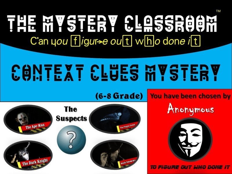 Context Clues (6-8 Grade) Mystery  (1 Teacher License)