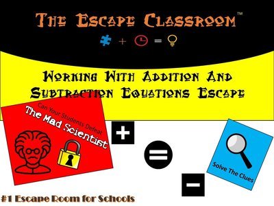 Addition And Subtraction Equations Escape (1 Teacher License)