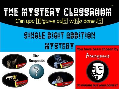 Single Digit Addition Mystery  (1 Teacher License)