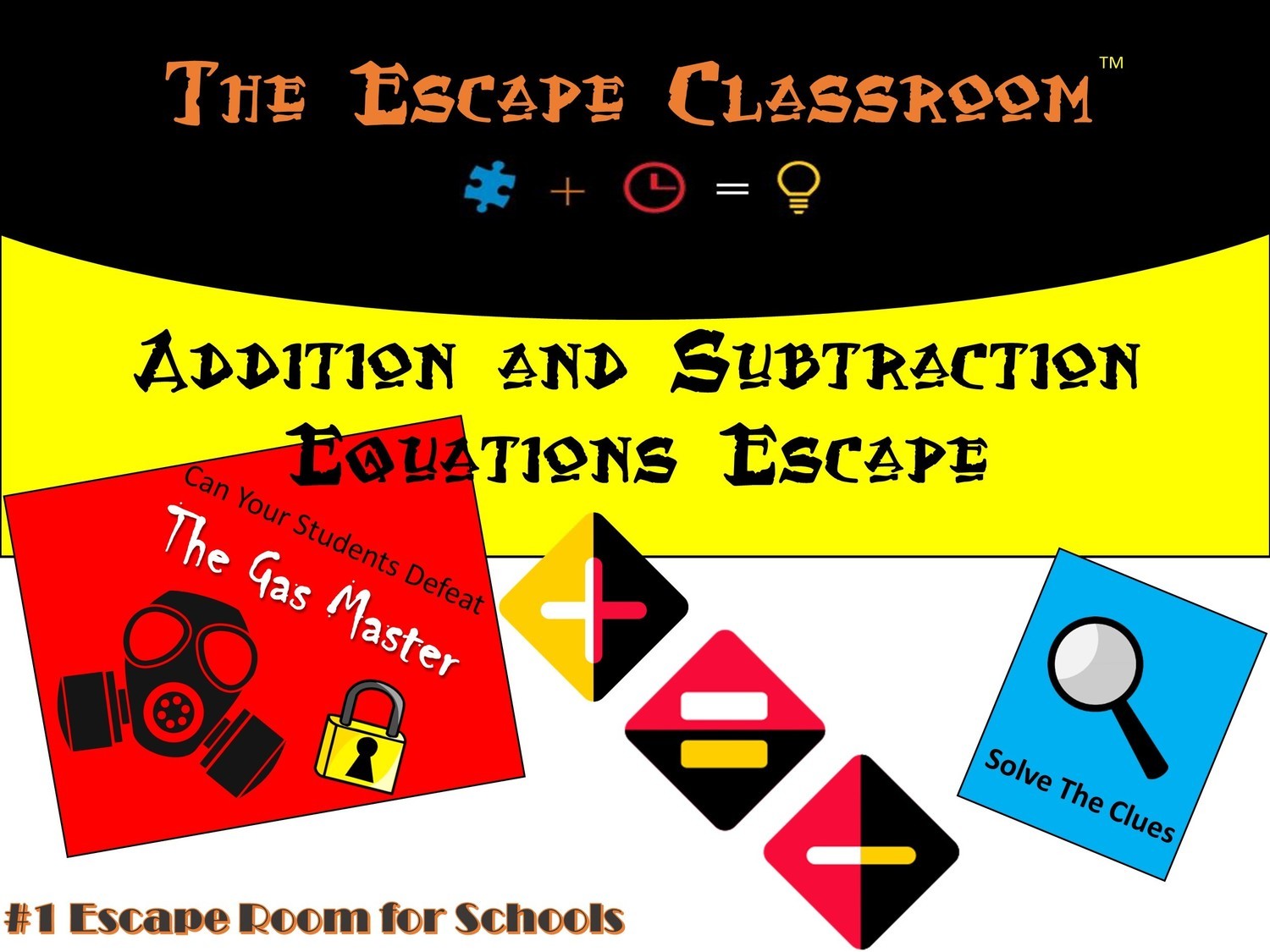 Addition and subtraction equations escape 1 teacher license 