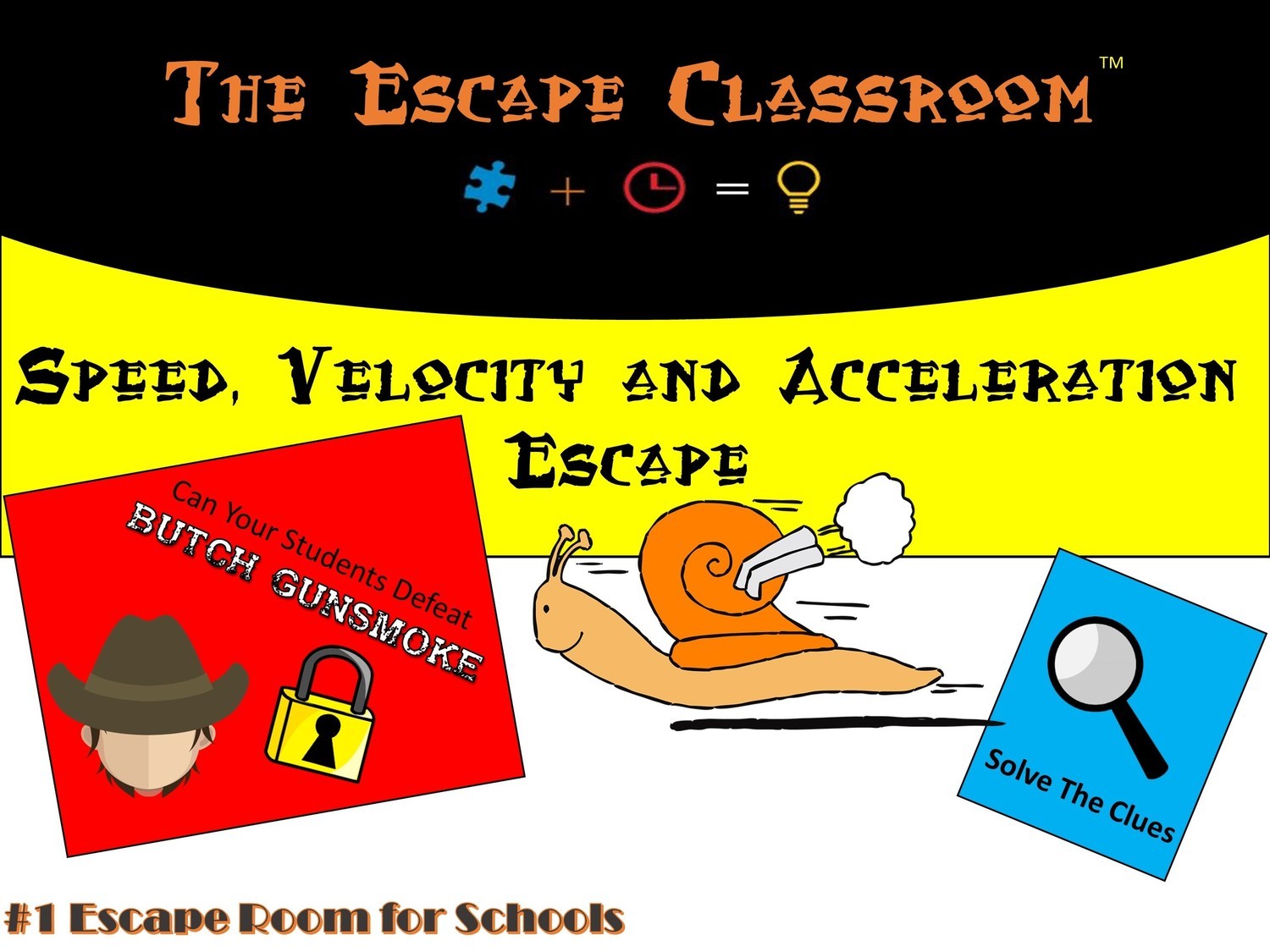 Speed, Velocity, and Acceleration Escape  (1 Teacher License)