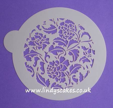 Peony Cake Top Design Stencil (LC100) - Lindy's Peony Cake Top Design Stencil (LC100) - Lindy's
