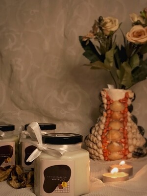 Hexagon Glass Jar Candle