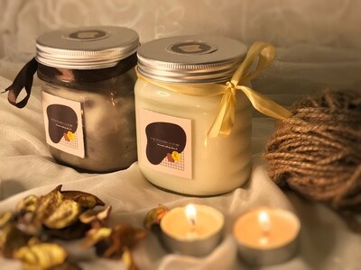 Oval Glass Jar Candle