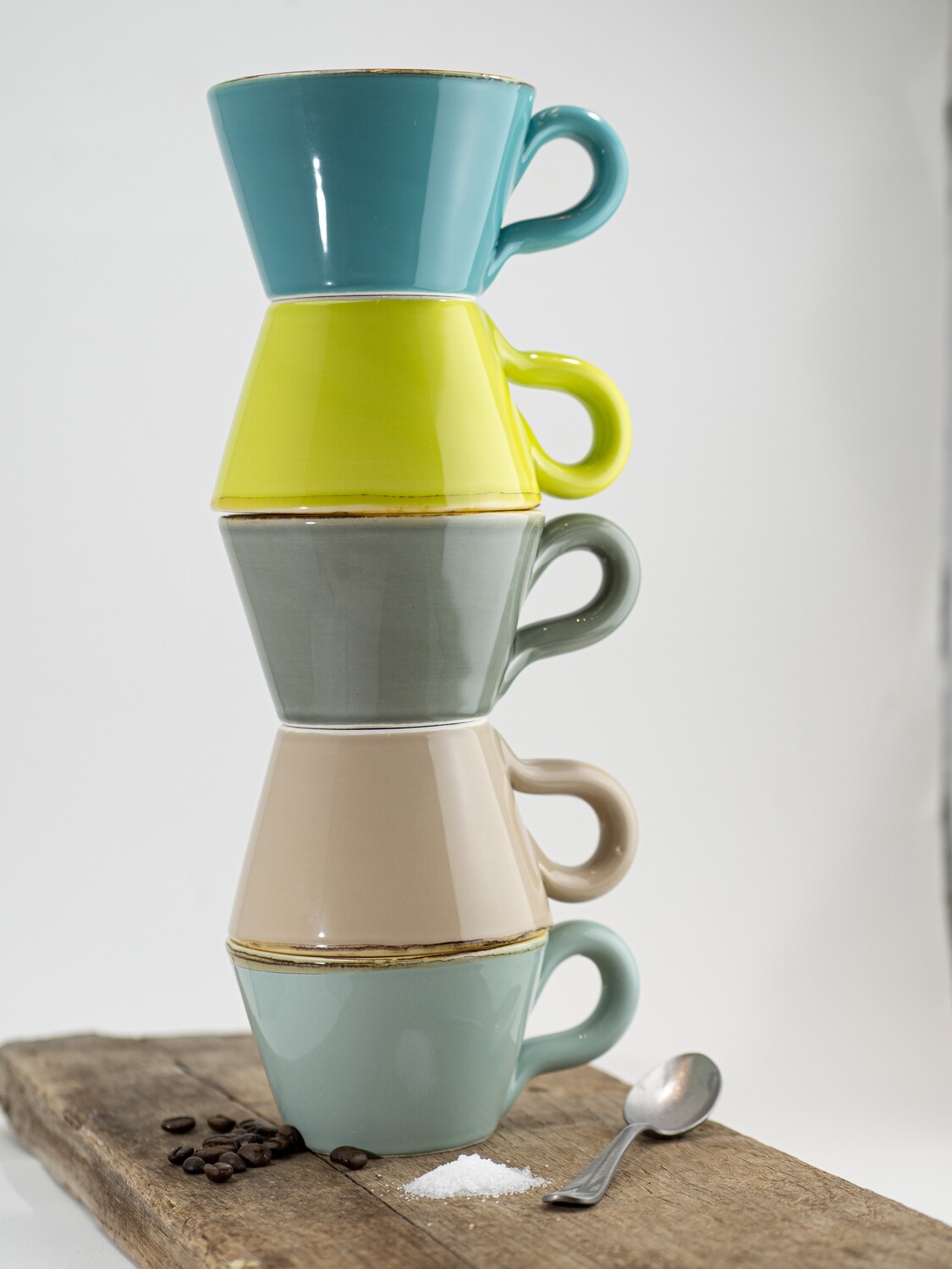 Bunte ital. Keramik Tasse von Grün & Form