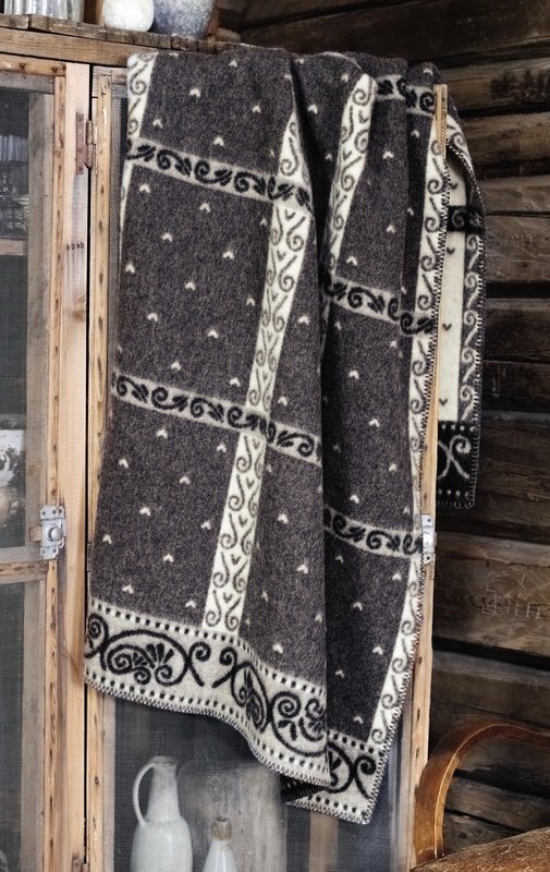 Norwegische Lammwoll Decke Røros Tweed Kristin 135x200cm Norwegische Lammwoll Decke Røros Tweed Kristin 135x200cm