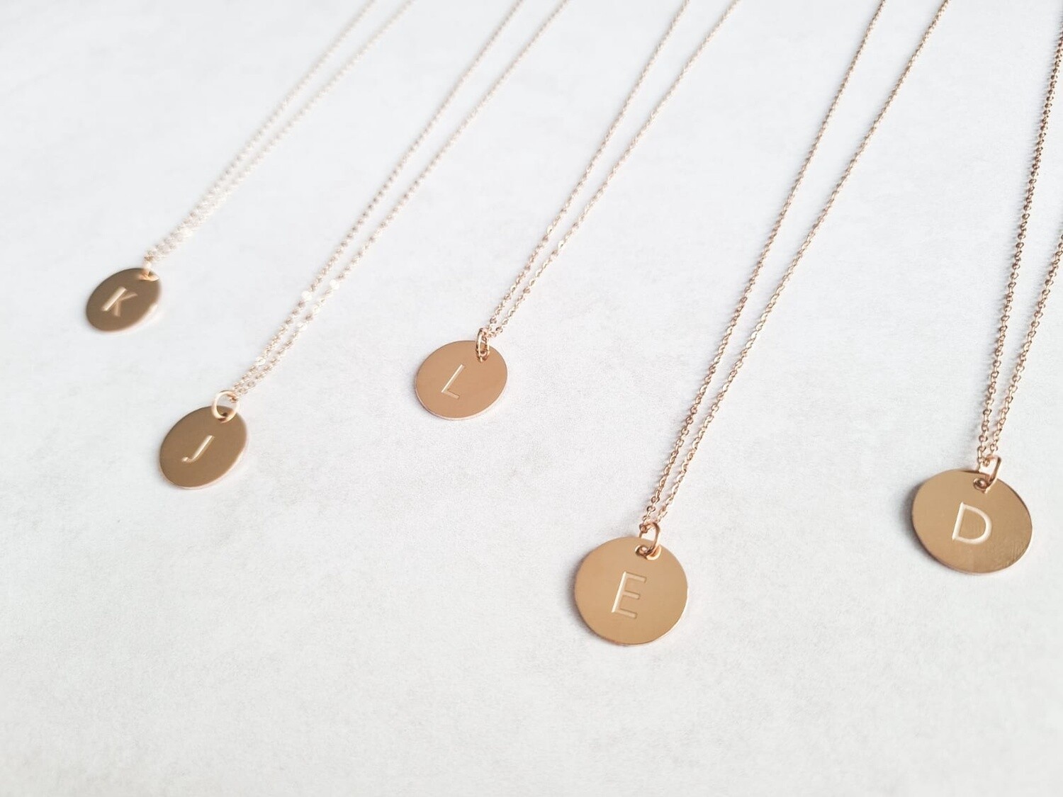 Disc Initial Necklace
