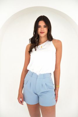 White Satin Top