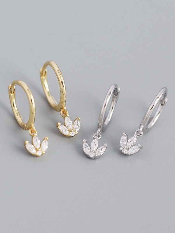 Diamond Leaf Earrings