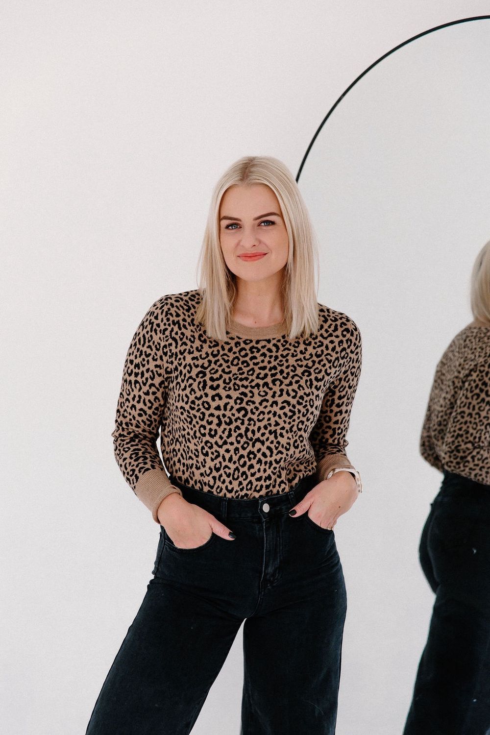 Leopard Knit Top