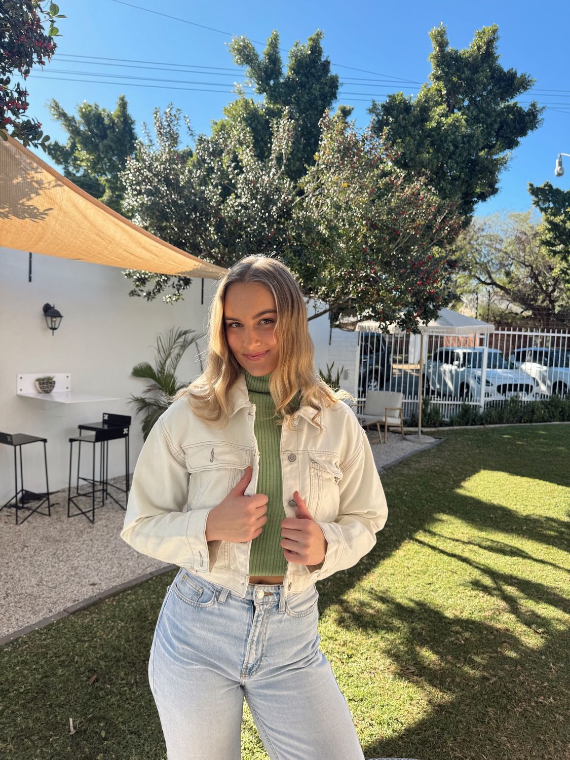 Cream Jean Jacket