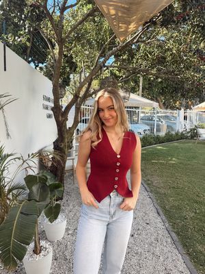 Burgundy Waistcoat