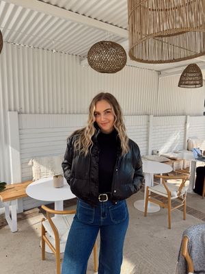 Leather Puffer