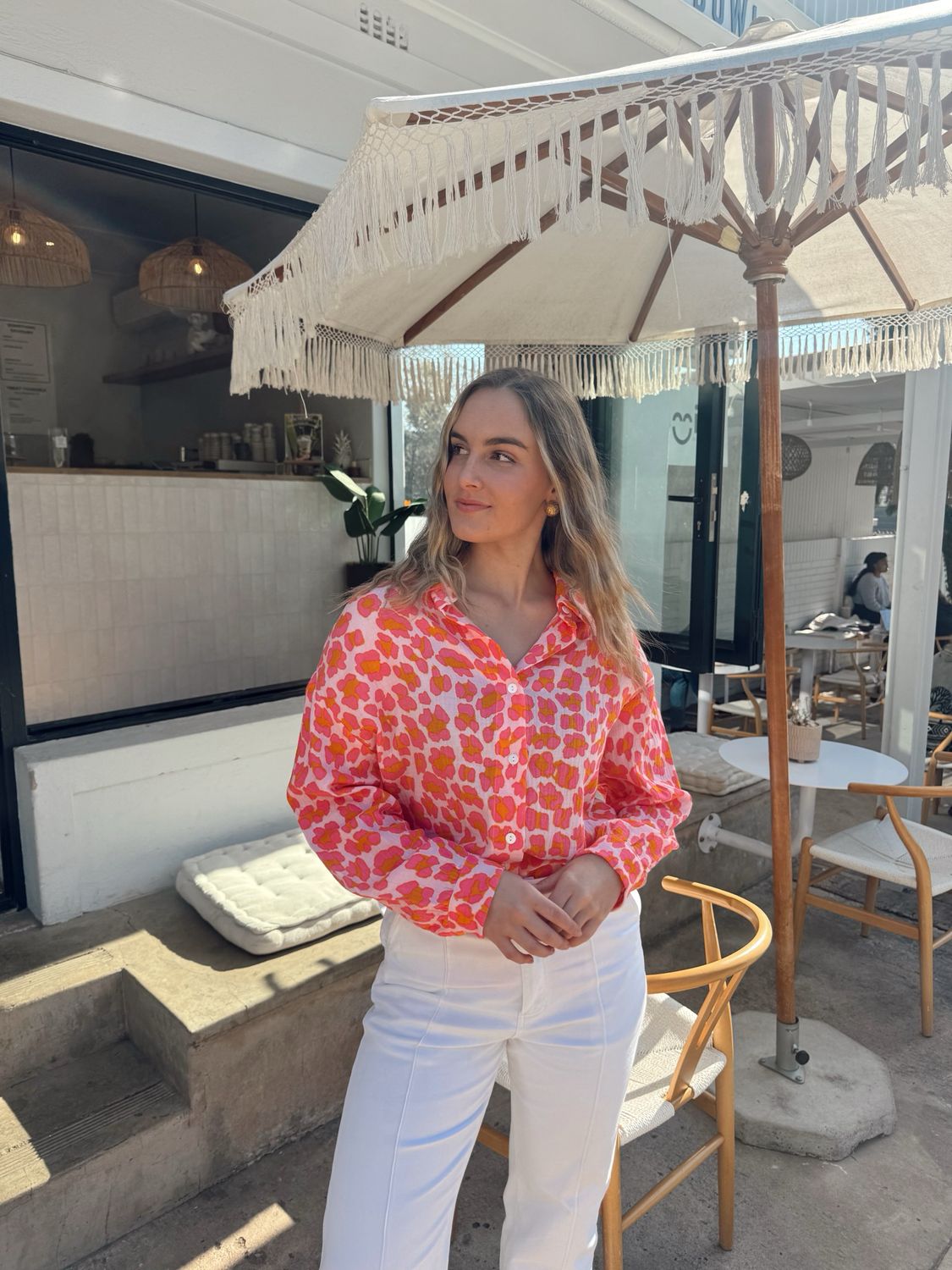 Rose Leopard Blouse